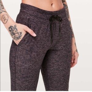 Lululemon Ready To Rulu Jogger Pant Heathered Spanish Rose Black Women's 6